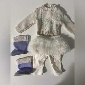 American girl doll soft as snow outfit